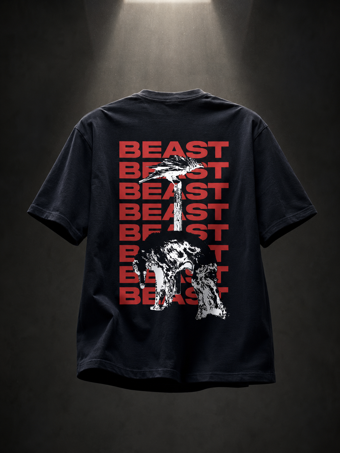 BEAST RED PRINT TEE